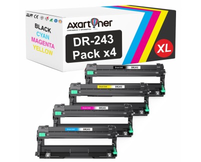 Compatible Pack x4 Brother DR243CL Tambor de Imagen (Drum) DR-243