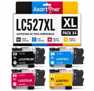 Compatible Pack x4 Brother LC-527XL / LC527XL Cartuchos de Tinta Pigmentada para Brother MFC-J4350DW MFC-J4550DW MFC-J6560DW MFC-J6960DW MFC-J6970DW MFC-J6975DW MFC-J6977DW