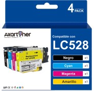 Compatible Pack x4 Brother LC-528 Cartuchos de Tinta LC528 para Brother MFC-J6760DW MFC-J6960DW MFC-J6975DW MFC-J6977DW