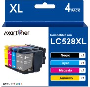 Compatible Pack x4 Brother LC-528XL Cartuchos de Tinta LC528XL para Brother MFC-J6975DW MFC-J6977DW