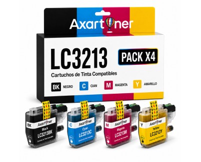 Compatible Pack x4 Brother LC3213 / LC3211 Cartuchos de Tinta LC-3213 / LC-3211