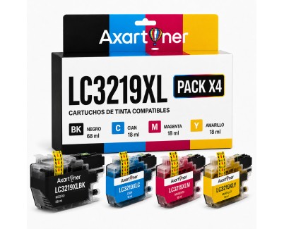 Compatible Pack x4 Brother LC3219 XL / LC3217 Cartuchos de Tinta LC-3219XL