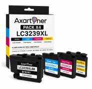 Compatible Pack x4 Brother LC3239XL Cartucho de Tinta Pigmentada LC-3239 para HL-J6000DW HL-J6100DW MFC-J5945DW MFC-J6945DW MFC-J6947DW