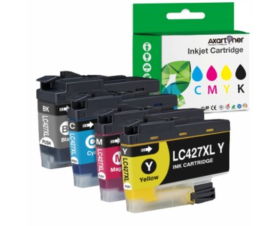 Compatible Pack x4 Brother LC427XL Cartuchos de Tinta - LC427XLVAL para HL-J6010DW, MFC-J5955DW, MFC-J6955DW, MFCJ-6957DW, MFC-J6959DW