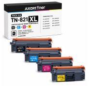 Compatible Pack x4 Brother TN-821XL Cartuchos de Toner TN821XL para Brother HL-L9430CDN / HL-L9470CDN / MFC-L9630CDN / MFC-L9670CDN