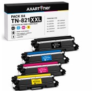 Compatible Pack x4 Brother TN-821XXL Cartuchos de Toner TN821XXL para Brother HL-L9430CDN / HL-L9470CDN / MFC-L9630CDN / MFC-L9670CDN