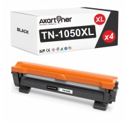 Compatible Pack x4 Brother TN1050 XL Negro Cartucho de Toner TN-1050 para Brother HL-1110 HL-1112 HL-1212 HL-1210 DCP-1510 DCP-1610 DCP-1612 DCP-1512 MFC-1810 MFC-1910
