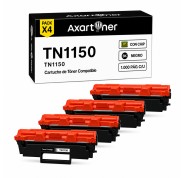 Compatible Pack x4 Brother TN1150 Negro Cartucho de Toner para Brother DCP-L1640W / DCP-L1642W / DCP-L1642WXL / DCP-L1660W / HL-L1240W / HL-L1242W / HL-L1242WXL
