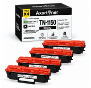 Compatible Pack x4 Brother TN1150 Negro Cartucho de Toner para Brother DCP-L1640W / DCP-L1642W / DCP-L1642WXL / DCP-L1660W / HL-L1240W / HL-L1242W / HL-L1242WXL