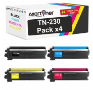 Compatible Pack x4 Brother TN230 Cartuchos de Toner TN-230 para Brother DCP-9010CN HL-3040CN HL-3045CN HL-3070CN HL-3070CW HL-3075CW MFC-9120CN MFC-9125CN MFC-9320CW MFC-9325CW