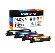 Compatible Pack x4 Brother TN247 / TN243 Cartuchos de Toner para DCP-L3510CDW, DCP-L3550CDW, HL-L3210CW, HL-L3230CDW, HL-L3270CDW, HL-L3280CDW, MFC-L3710CW, MFC-L3730CDN, MFC-L3750CDW, MFC-L3770CDW