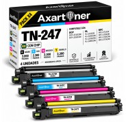 Compatible Pack x4 Brother TN247 / TN243 Cartuchos de Toner para DCP-L3510CDW, DCP-L3550CDW, HL-L3210CW, HL-L3230CDW, HL-L3270CDW, HL-L3280CDW, MFC-L3710CW, MFC-L3730CDN, MFC-L3750CDW, MFC-L3770CDW