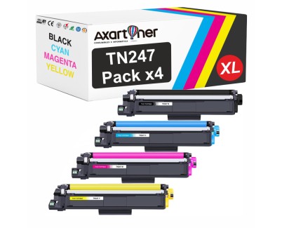 Compatible Pack x4 Brother TN247 / TN243 Cartuchos de Toner para MFC-L3750CDW L3770CDW L3710CW DCP-L3550CDW L3510CDW L3210CW HL-L3230CDW