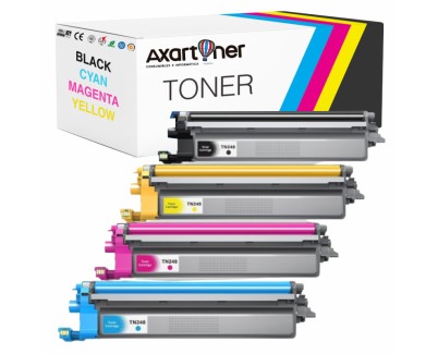 Compatible Pack x4 Brother TN248 Cartuchos de Toner para Brother DCP L3520, L3560 - HL L3220, L3240, L8230, L8240 - MFC L3740, L3760, L8340, L8390