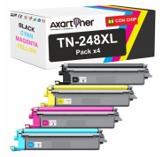 Compatible Pack x4 Brother TN248XL / TN-248XL Cartuchos de Toner para Brother DCP-L: 3515CDW 3520CDW 3520CDWE 3555CDW 3560CDW / HL-L: 3215CW 3220CW 3220CWE 3240CDW 8230CDW 8240CDW / MFC-L: 3740CDW 3740CDWE 3760CDW 8340CDW 8390CDW