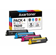 Compatible Pack x4 Brother TN249 Cartuchos de Toner para Brother HL-L8230CDW / HL-L8240CDW / MFC-L8340CDW / MFC-L8390CDW