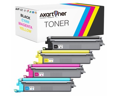 Compatible Pack x4 Brother TN249 Cartuchos de Toner para Brother HL-L8230CDW / HL-L8240CDW / MFC-L8340CDW / MFC-L8390CDW