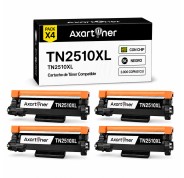 Compatible Pack x4 Brother TN2510XL Negro Cartucho de Toner para Brother DCP-L2620 / DCP-L2627 / DCP-L2660 / DCP-L2665 / HL-L2400 / HL-L2445 / HL-L2447 / MFC-L2800 / MFC-L2827 / MFC-L2835 / MFC-L2860 / MFC-L2960 / MFC-L2980