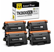 Compatible Pack x4 Brother TN3600XXL / TN-3600 XXL Negro Cartucho de Toner para Brother DCP-L5510DW / HL-L5210DN / HL-L5210DW / HL-L6210DW / HL-L6410DN / MFC-L5710DN / MFC-L5710DW / / MFC-L6710DW / MFC-L6910DN