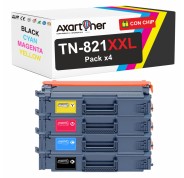 Compatible Pack x4 Brother TN821 XXL Cartuchos de Toner TN821XXL para Brother HL-L9430CDN / HL-L9470CDN / MFC-L9630CDN / MFC-L9670CDN