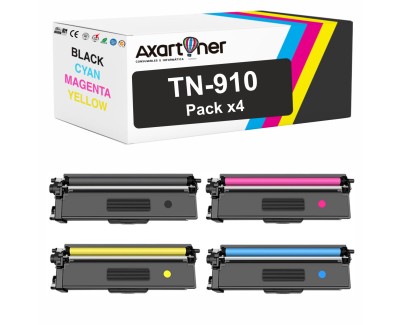 Compatible Pack x4 Brother TN910 Cartuchos de Toner TN-910 para Brother HL-L9310 / MFC-L9570