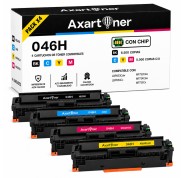 Compatible Pack x4 Canon 046H / 046 Cartuchos de Toner para i-Sensys LBP653Cdw LBP654Cx MF732Cdw MF734Cdw MF735Cx