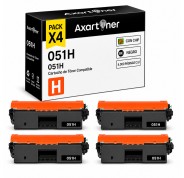 Compatible Pack x4 Canon 051H Negro Cartucho de Toner 2169C001 para Canon LBP160, LBP162, MF260, MF264, MF267, MF269