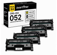 Compatible Pack x4 Canon 052 Negro Cartucho de Toner 2199C002 para LBP212, 214, 215, MF421, 426, 428, 429