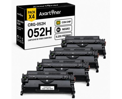 Compatible Pack x4 Canon 052H / CRG052H Negro Cartucho de Toner 2200C002 para i-SENSYS LBP212dw, LBP214dw, LBP215x,i-SENSYS MF421dw,MF426dw, MF428x, MF429x
