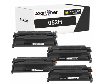 Compatible Pack x4 Canon 052H / CRG052H Negro Cartucho de Toner 2200C002 para i-SENSYS LBP212dw, LBP214dw, LBP215x,i-SENSYS MF421dw,MF426dw, MF428x, MF429x