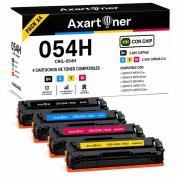 Compatible Pack x4 Canon 054H Cartuchos de Toner para i-Sensys LBP621, LBP623, LBP640, MF641, MF642, MF643, MF644, MF645