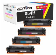 Compatible Pack x4 Canon 054H Cartuchos de Toner para i-Sensys LBP621, LBP623, LBP640, MF641, MF642, MF643, MF644, MF645