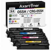 Compatible Pack x4 Canon 055H -con chip- Cartuchos de Toner para Canon i-Sensys LBP662Cdw LBP663Cdw LBP664Cx MF742Cdw MF744Cdw MF746Cx