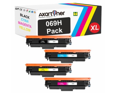 Compatible Pack x4 Canon 069H - con chip - Cartuchos de Toner para I-Sensys LBP673Cdw / MF752Cdw / MF754Cdw