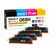 Compatible Pack x4 Canon 069H - con chip - Cartuchos de Toner para I-Sensys LBP673Cdw / MF752Cdw / MF754Cdw