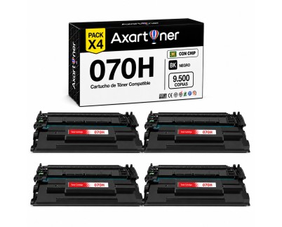Compatible Pack x4 Canon 070H / 5640C002 Negro Cartucho de Toner para Canon i-SENSYS LBP243dw / LBP246dw / MF461dw / MF463dw / MF465dw