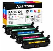 Compatible Pack x4 Canon 723H / 732H / 723 / 732 Cartuchos de Toner para Canon i-SENSYS LBP7750C, LBP7780C