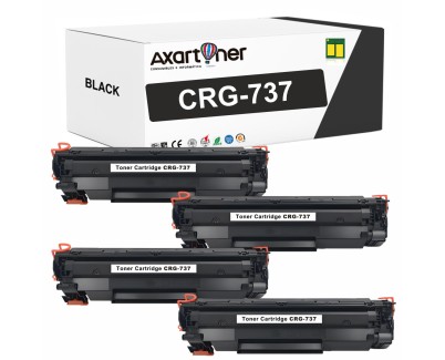 Compatible Pack x4 Canon 737 Negro Cartuchos de Toner 9435B002 CRG737 para Canon i-SENSYS LBP151dw MF212w MF216n MF217w MF227dw MF229dw MF232w MF236n MF244dw MF247dw MF249dw