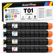Compatible Pack x4 Canon T01 Cartuchos de Toner para imagePress C60 C600 C600i C65 C650 C700 C750 C800 C850 C910 V700 V800 V900