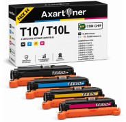 Compatible Pack x4 Canon T10 / T10L - Con Chip - Cartuchos de Toner para Canon i-SENSYS X C1533 / X C1538 - Canon IR-C1533 / IR-C1538