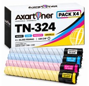 Compatible Pack x4 Cartuchos de Toner TN324 / TN-324 para Konica Minolta Bizhub C258 / C308 / C368