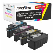 Compatible Pack x4 Dell 1250c / 1350cnw / 1355cn / 1355cnw / C1760nw / C1765nf / C1765nfw Cartuchos de Toner