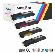 Compatible Pack x4 Dell C3760, C3765DNF Cartuchos de Toner