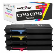 Compatible Pack x4 Dell C3760DN / C3760N / C3765DNF Cartuchos de Toner