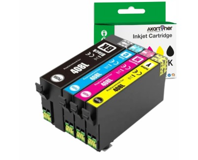 Compatible Pack x4 Epson 408 / 408L XL Cartuchos de Tinta Epson Workforce Pro WF-C4310DW / WF-C4810DTWF