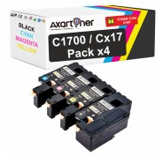 Compatible Pack x4 Epson Aculaser C1700 / C1750 / CX17 Cartuchos de Toner