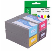 Compatible Pack x4 Epson SJIC22P Cartuchos de Tinta Pigmentada para Epson ColorWorks C3500, TM-C3500