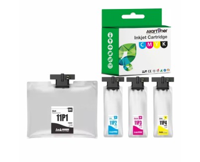 Compatible Pack x4 Epson WorkForce Pro EM-C800RDWF / EP-C800RDW Cartuchos de Tinta Pigmentada T11P1 /  T11P2 / T11P3 / T11P4