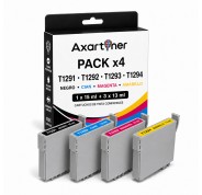 Compatible Pack x4 Epson T1291 / T1292 / T1293 / T1294 Cartuchos de Tinta