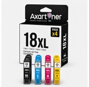 Compatible Pack x4 Epson T1811 / T1812 / T1813 / T1814 - 18XL Cartuchos de Tinta